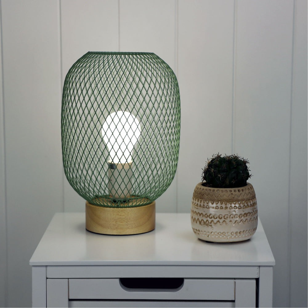 Oriel TILDA Table Lamp - Mesh, Pink-Oriel Lighting-Ozlighting.com.au