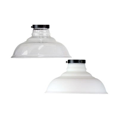 Oriel TOLEDO - Classic Clear/Opal Glass Pendant Light Shade Only - SUSPENSION REQUIRED-Oriel Lighting-Ozlighting.com.au