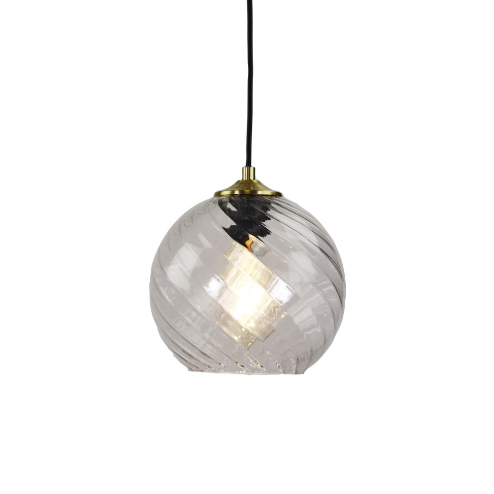 Oriel TWIST.20 Pendant - 1 Light Single Clear Glass-Oriel Lighting-Ozlighting.com.au