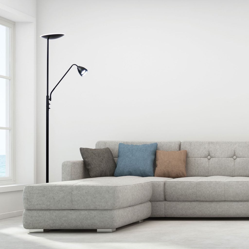 Oriel UP2 - LED Mother and Child Uplighter Floor Lamp - 5000K-Oriel Lighting-Ozlighting.com.au