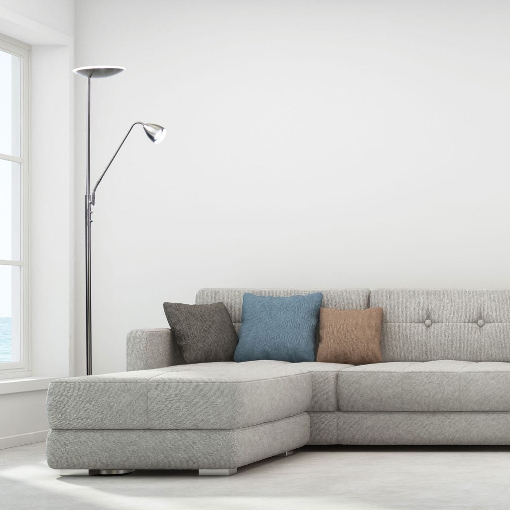 Oriel UP2 - LED Mother and Child Uplighter Floor Lamp - 5000K-Oriel Lighting-Ozlighting.com.au