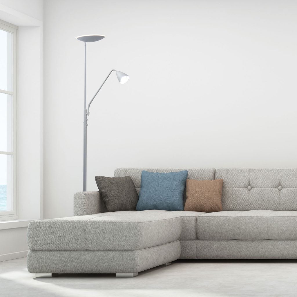 Oriel UP2 - LED Mother and Child Uplighter Floor Lamp - 5000K-Oriel Lighting-Ozlighting.com.au