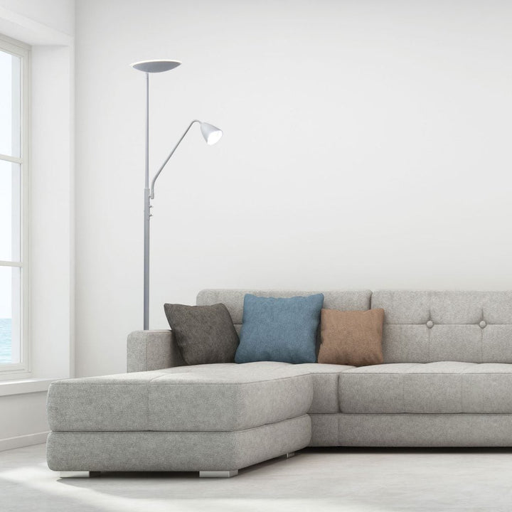 Oriel UP2 - LED Mother and Child Uplighter Floor Lamp - 5000K-Oriel Lighting-Ozlighting.com.au