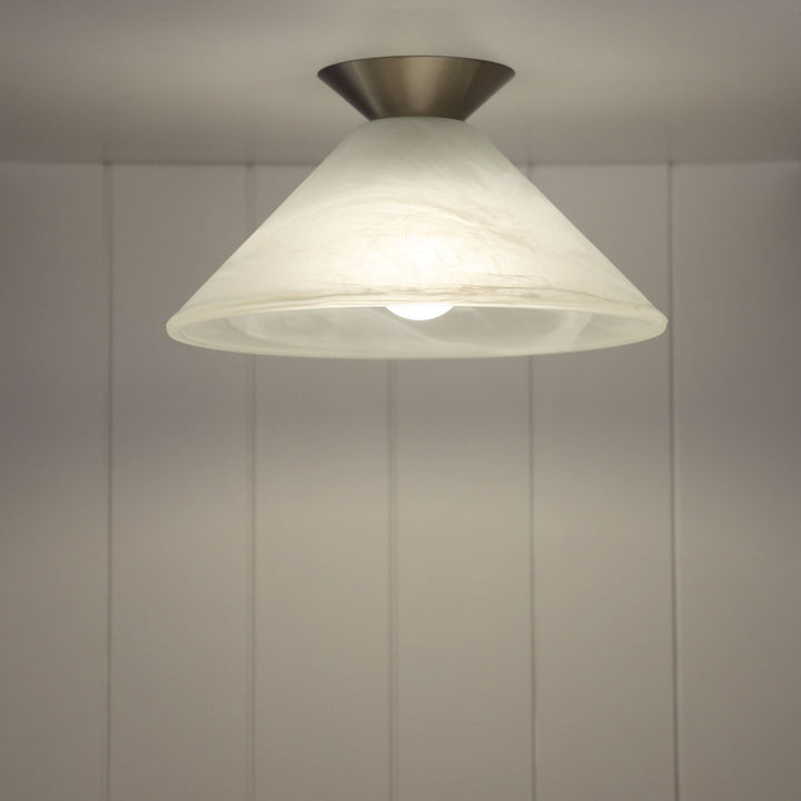 Oriel VAMP/PANA - DIY Batten Fix Holder Cover Alabaster Glass Ceiling Light Shade Only-Oriel Lighting-Ozlighting.com.au