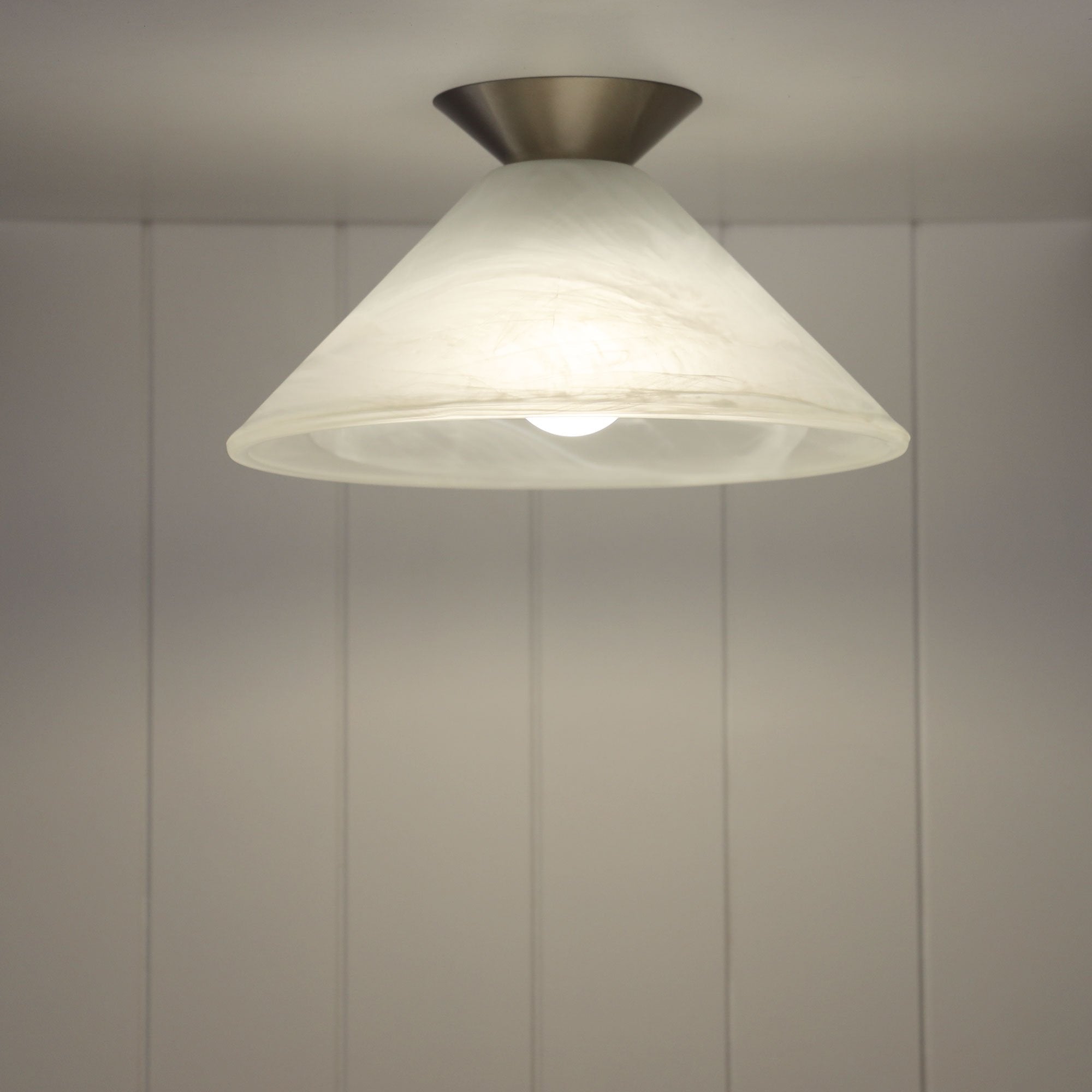 Oriel VAMP/PANA - DIY Batten Fix Holder Cover Alabaster Glass Ceiling Light Shade Only-Oriel Lighting-Ozlighting.com.au
