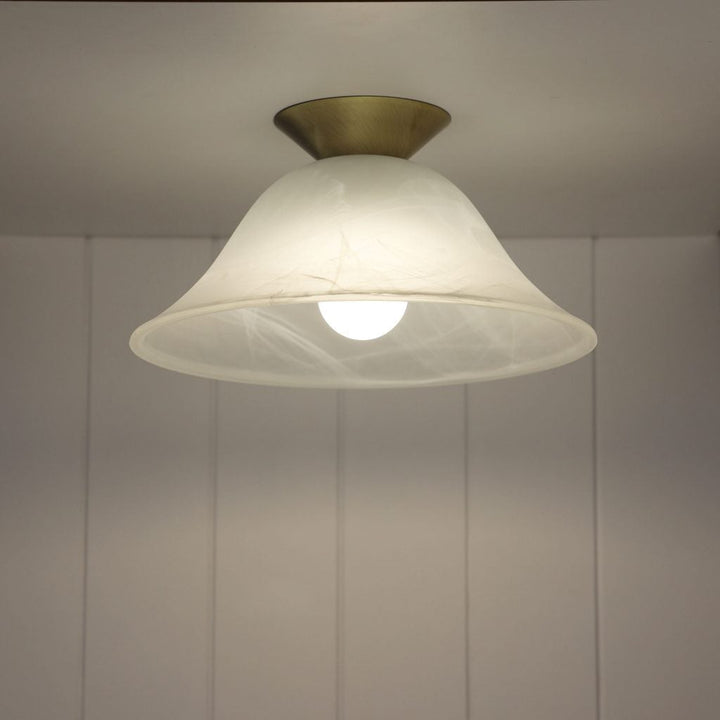Oriel VAMP/PANA - DIY Batten Fix Holder Cover Alabaster Glass Ceiling Light Shade Only-Oriel Lighting-Ozlighting.com.au