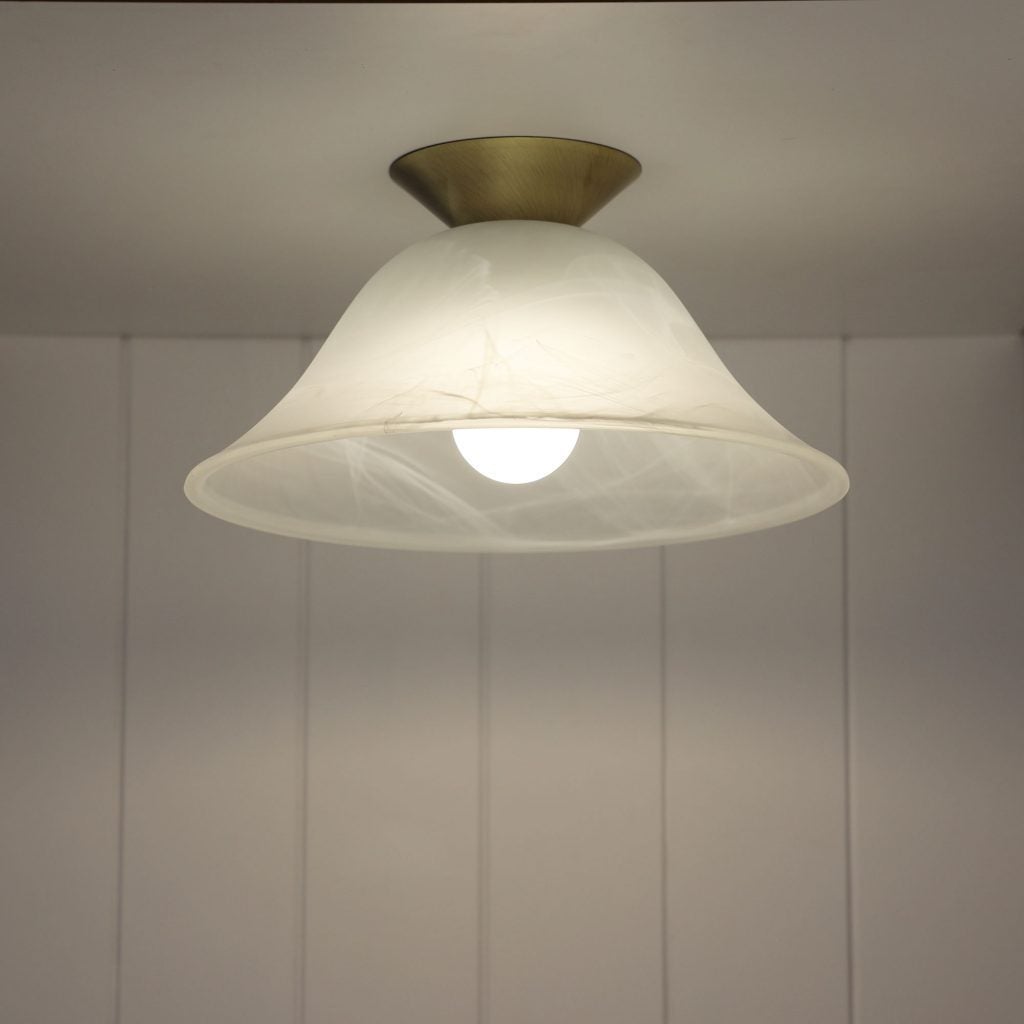 Oriel VAMP/PANA - DIY Batten Fix Holder Cover Alabaster Glass Ceiling Light Shade Only-Oriel Lighting-Ozlighting.com.au
