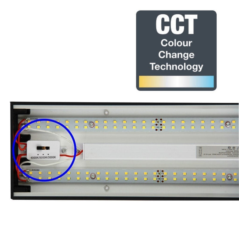 Oriel VANA - Tricolour 1230mm (4ft) 40W / 1530mm (5ft) 50W Diffused LED Batten IP20-Oriel Lighting-Ozlighting.com.au