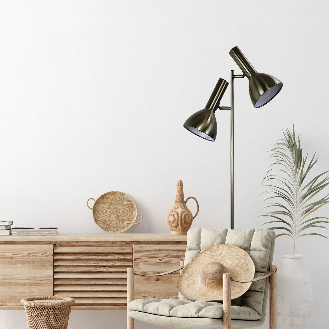 Oriel VESPA - Twin Head Floor Lamp-Oriel Lighting-Ozlighting.com.au
