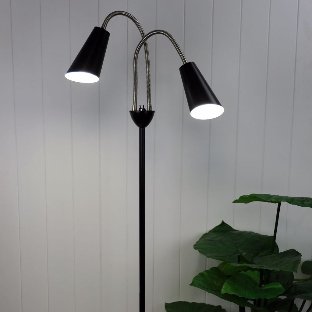 Oriel WALT Floor Lamp - Twin Head-Oriel Lighting-Ozlighting.com.au