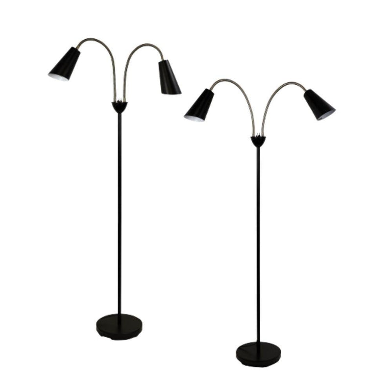 Oriel WALT - Twin Head Floor Lamp-Oriel Lighting-Ozlighting.com.au