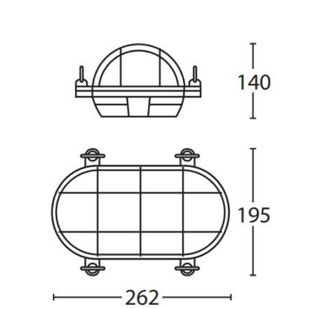 Seaside Lighting SHOALHAVEN - Large Oval Cage Bunker Light IP54 Solid Brass-Seaside Lighting-Ozlighting.com.au