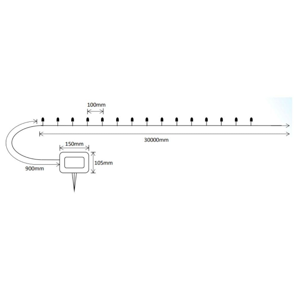 Solar Lighting Direct SLDBLK-300 Solar LED Light Kit - 30 Metre IP44 Christmas Bud-Solar Lighting Direct-Ozlighting.com.au