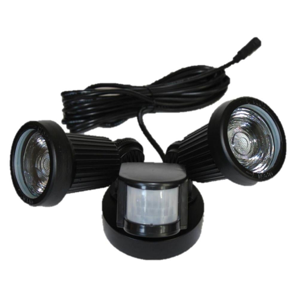 Solar Lighting Direct SLDFL25W Solar LED Floodlight - 2x5W, Sensor, Remote Control, IP65, 6000K-Solar Lighting Direct-Ozlighting.com.au