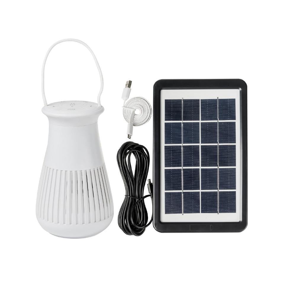 Solar Lighting Direct SLDL0813-BT Solar Powered Portable Bluetooth Speaker Multi-Purpose LED Lantern - 3W, Lamp Camping Light IP20 5000K+RGB-Solar Lighting Direct-Ozlighting.com.au