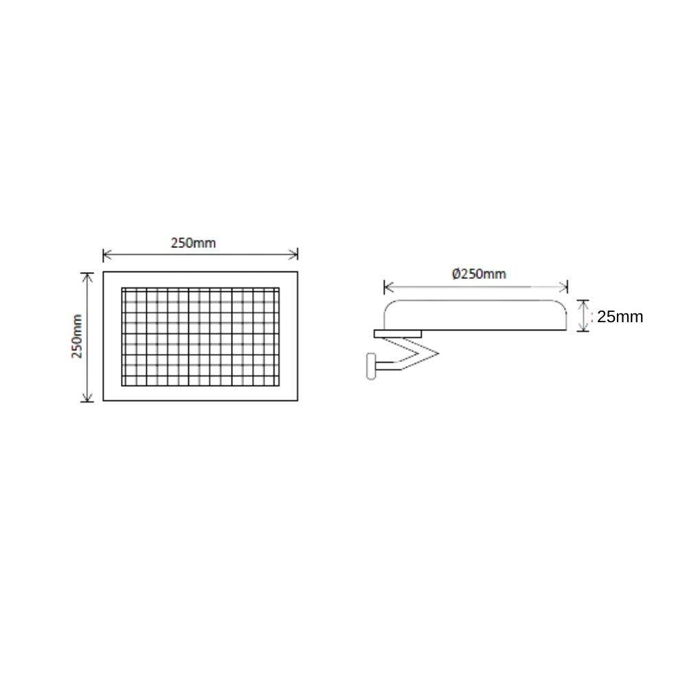 Solar Lighting Direct SLDMP008 - Solar Powered 6W LED Exterior Multi-Purpose Wall Light With Piezo Sensor Alarm IP65 5000K-Solar Lighting Direct-Ozlighting.com.au