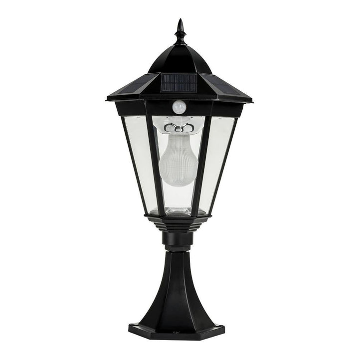 Solar Lighting Direct SLDPIL0009A/12A - Solar Powered 3.8W IP44 LED Traditional Exterior Pillar Light With Sensor 5000K-Solar Lighting Direct-Ozlighting.com.au