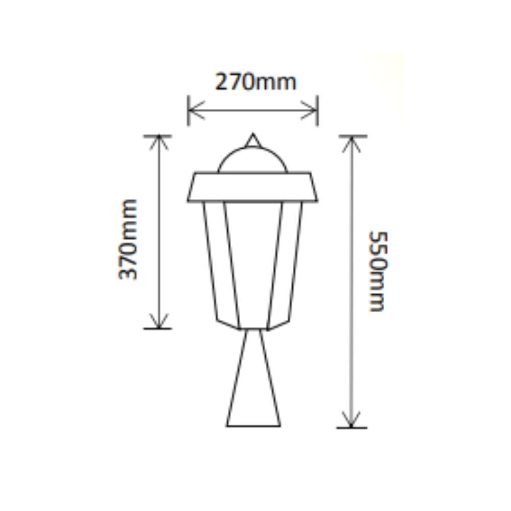 Solar Lighting Direct SLDPIL0009A/12A - Solar Powered 3.8W IP44 LED Traditional Exterior Pillar Light With Sensor 5000K-Solar Lighting Direct-Ozlighting.com.au
