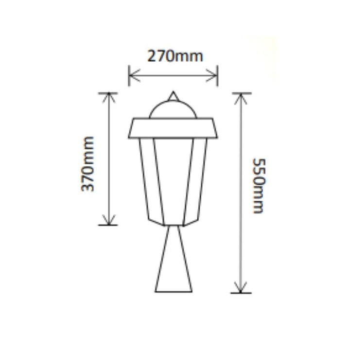 Solar Lighting Direct SLDPIL0009A/12A - Solar Powered 3.8W IP44 LED Traditional Exterior Pillar Light With Sensor 5000K-Solar Lighting Direct-Ozlighting.com.au
