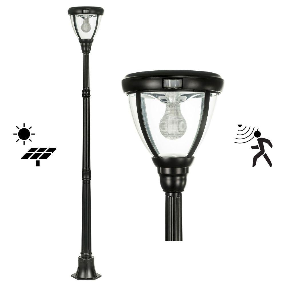 Solar Lighting Direct SLDPL0007A Solar LED Outdoor Post Light - 6.2W IP44 Traditional Single, Sensor 5000K-Solar Lighting Direct-Ozlighting.com.au