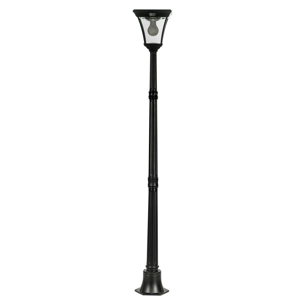 Solar Lighting Direct SLDPL0008A/18A - Solar Powered 6.2W IP44 LED Flat Top Traditional Exterior Single Post Light With Sensor 5000K-Solar Lighting Direct-Ozlighting.com.au