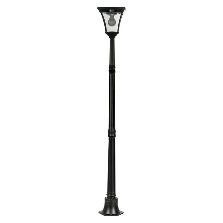 Solar Lighting Direct SLDPL0008A/18A - Solar Powered 6.2W IP44 LED Flat Top Traditional Exterior Single Post Light With Sensor 5000K-Solar Lighting Direct-Ozlighting.com.au