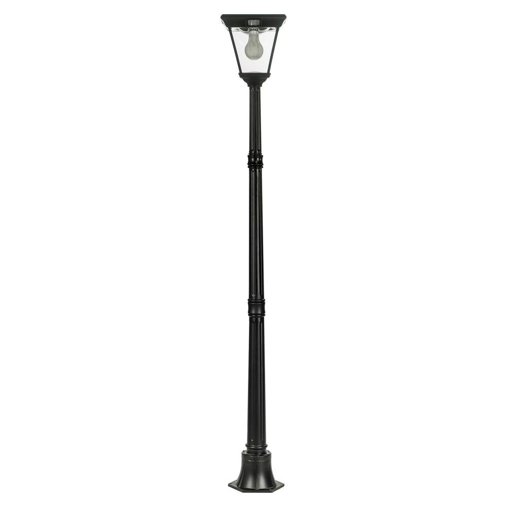 Solar Lighting Direct SLDPL0008A/18A - Solar Powered 6.2W IP44 LED Flat Top Traditional Exterior Single Post Light With Sensor 5000K-Solar Lighting Direct-Ozlighting.com.au