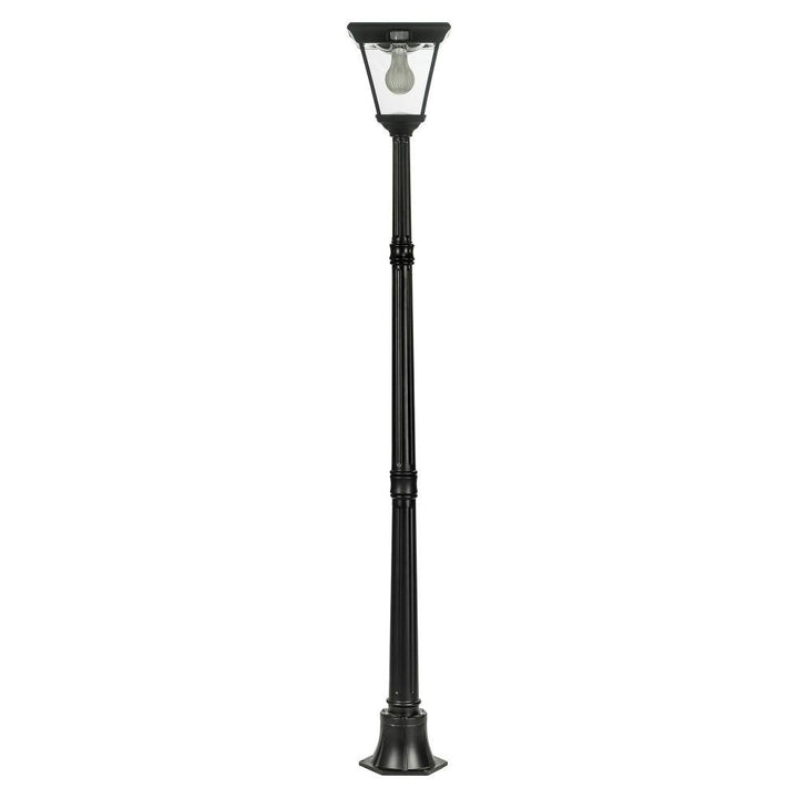 Solar Lighting Direct SLDPL0008A/18A - Solar Powered 6.2W IP44 LED Flat Top Traditional Exterior Single Post Light With Sensor 5000K-Solar Lighting Direct-Ozlighting.com.au