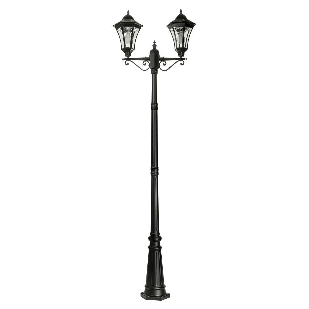 Solar Lighting Direct SLDPL0009B/12B Solar LED Outdoor Post Light - 7.6W IP44 Traditional Twin, Sensor 5000K-Solar Lighting Direct-Ozlighting.com.au