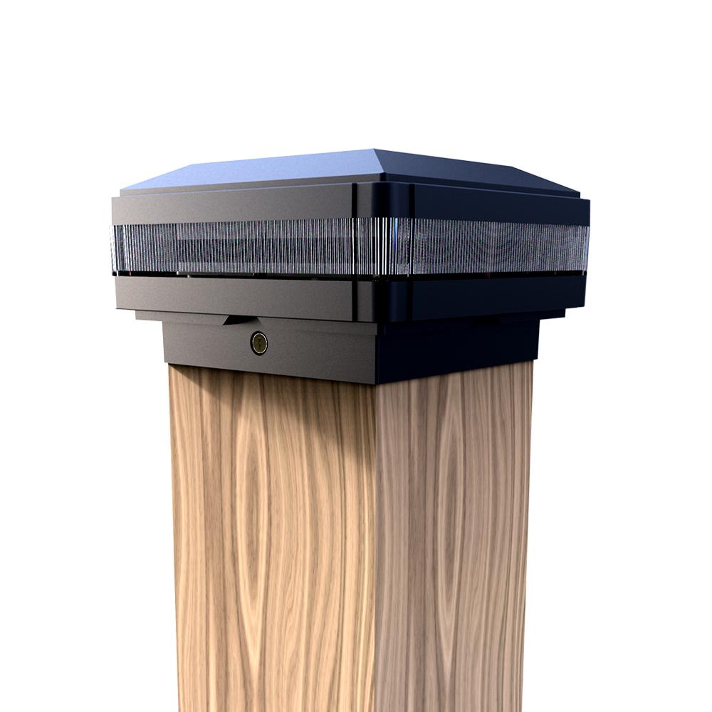 Solar Lighting Direct SLDPT3W Solar LED Outdoor Post Top Light - 3W IP65 Flat Top Square Modern-Solar Lighting Direct-Ozlighting.com.au