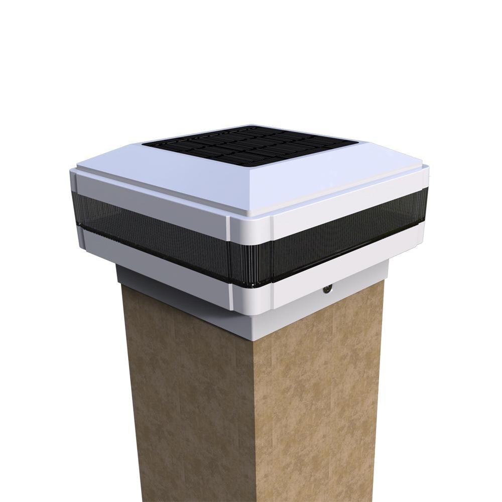 Solar Lighting Direct SLDPT3W Solar LED Outdoor Post Top Light - 3W IP65 Flat Top Square Modern-Solar Lighting Direct-Ozlighting.com.au