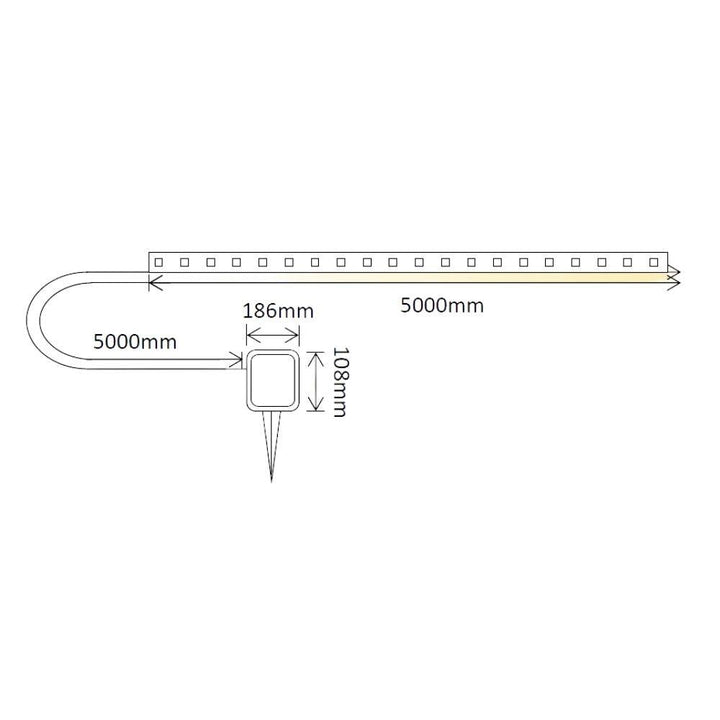 Solar Lighting Direct SLDSTRIP-WW - Solar Powered 5 Metre IP65 LED Strip Light Kit 3000K-Solar Lighting Direct-Ozlighting.com.au