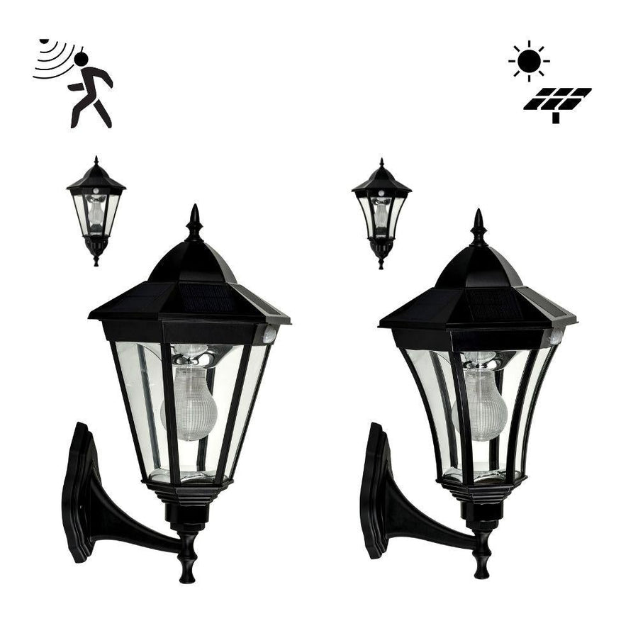Solar Lighting Direct SLDWL0009A/12A - Solar Powered 3.8W IP44 LED Traditional Exterior Wall Light With Sensor 5000K-Solar Lighting Direct-Ozlighting.com.au