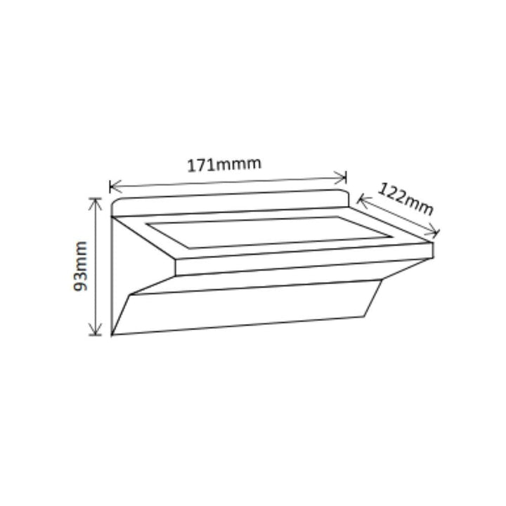 Solar Lighting Direct SLDWL0022 - Solar Powered 4.2W IP44 LED Exterior Wall Light With Sensor 3000K-Solar Lighting Direct-Ozlighting.com.au