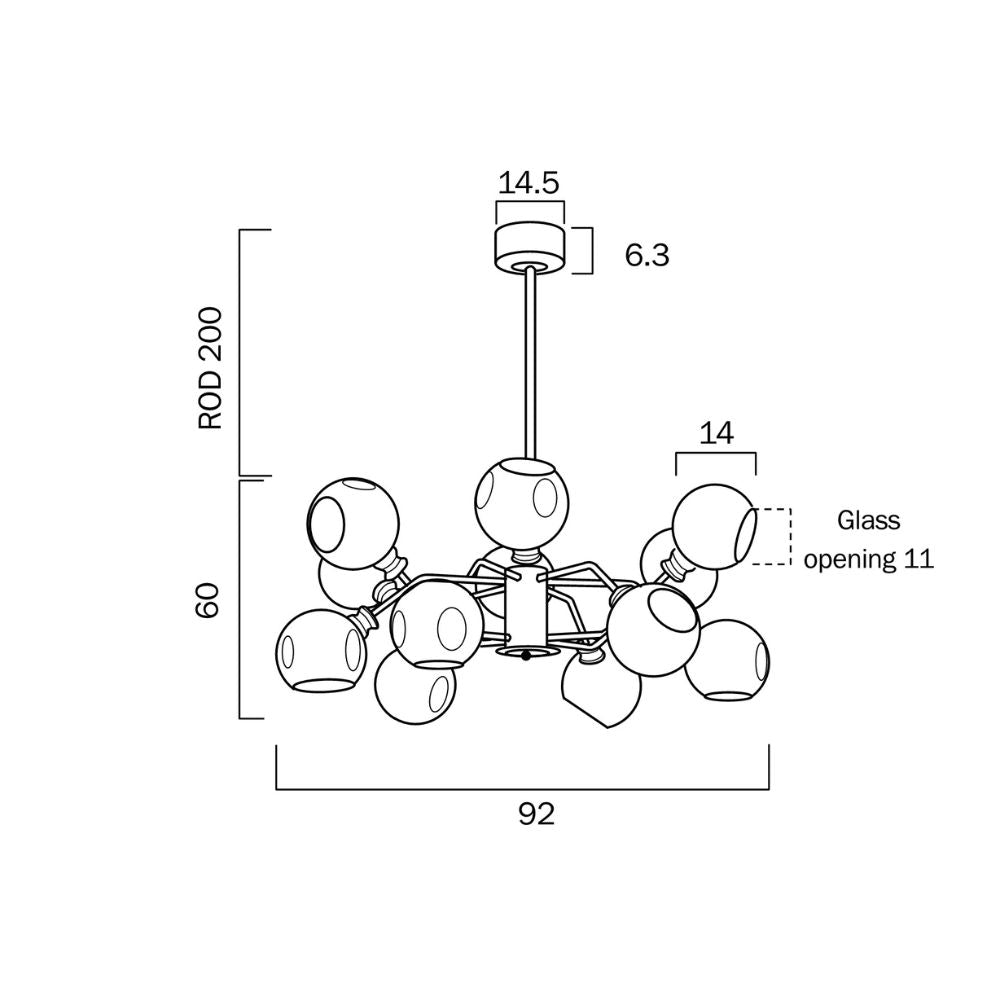 Telbix ANNABEL - 12 Light Pendant-Telbix-Ozlighting.com.au