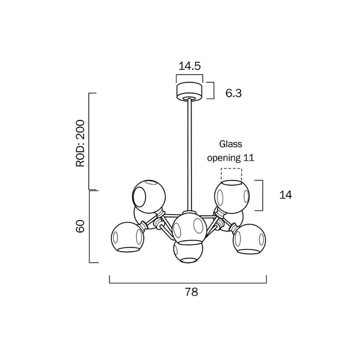 Telbix ANNABEL - 8 Light Pendant-Telbix-Ozlighting.com.au