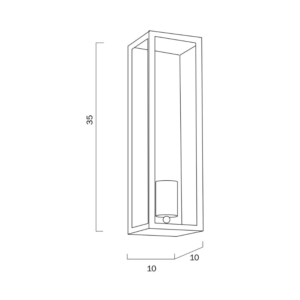 Telbix ARZANO 35 - Modern Exterior Flush Wall Light IP43-Telbix-Ozlighting.com.au