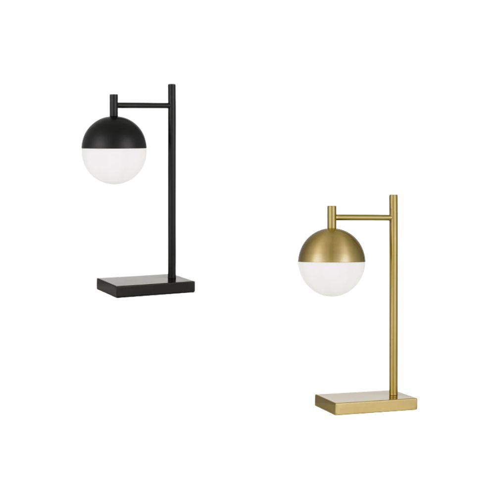 Telbix BASILO Table Lamp - Metal And Opal Glass, Antique Gold-Telbix-Ozlighting.com.au
