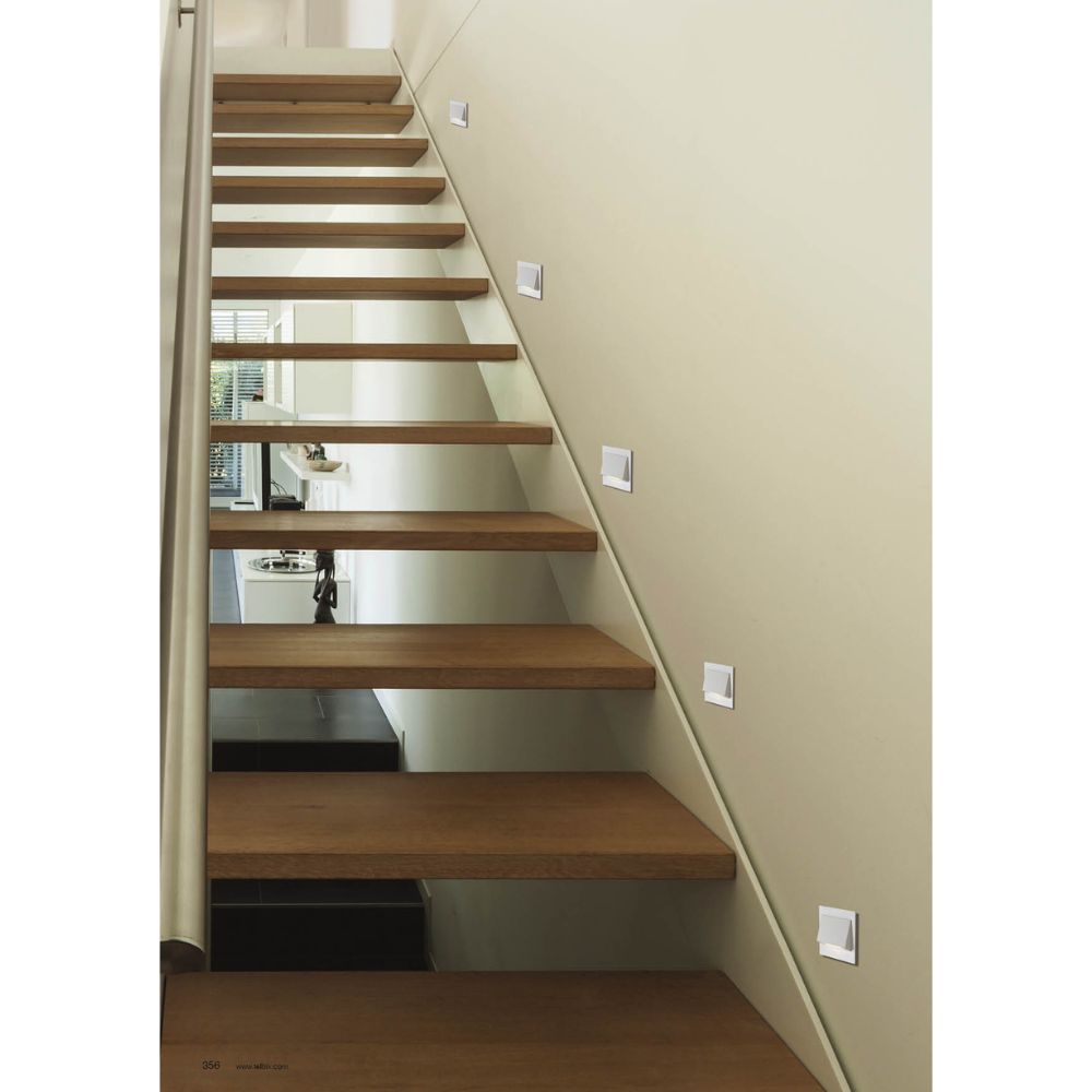 Telbix BREA Recessed LED Step Light - 3W, Indoor Square Semi, IP20-Telbix-Ozlighting.com.au