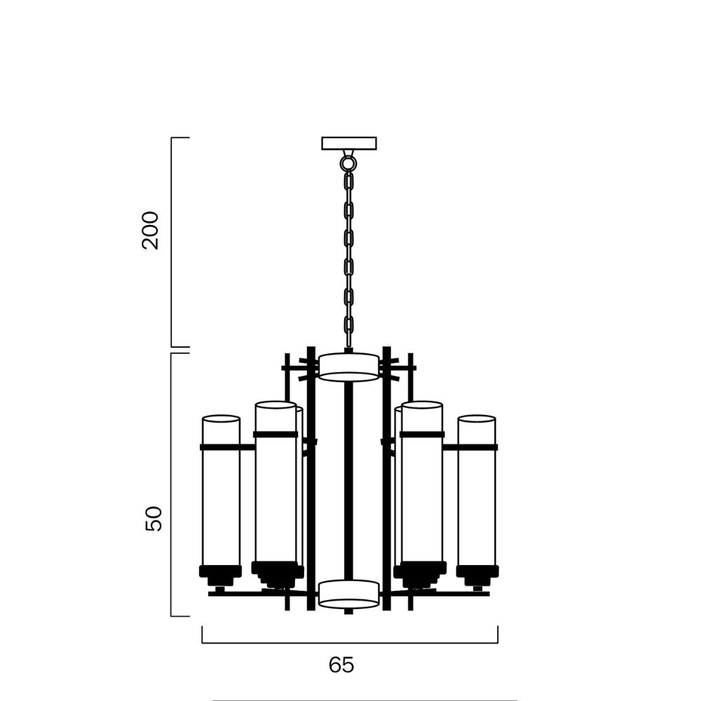 Telbix BURGESS - 6 Light Pendant-Telbix-Ozlighting.com.au