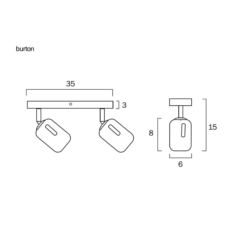 Telbix BURTON LED Spotlight - 2 X 6W, Bar-Telbix-Ozlighting.com.au