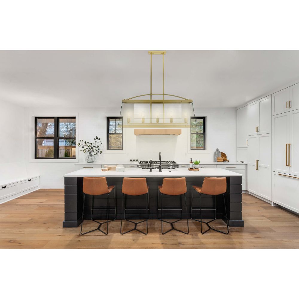 Telbix COLAIR Pendant - 5 Light Metal & Glass, Brass-Telbix-Ozlighting.com.au