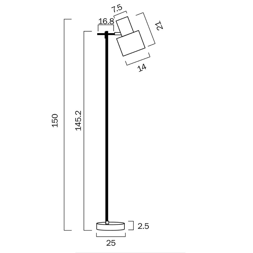 Telbix CROSET Floor Lamp - 25W-Telbix-Ozlighting.com.au