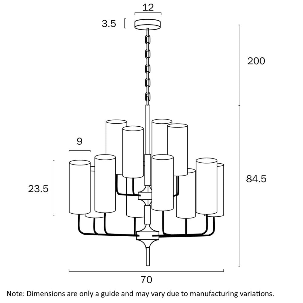 Telbix DECARO - 12 Light Pendant-Telbix-Ozlighting.com.au