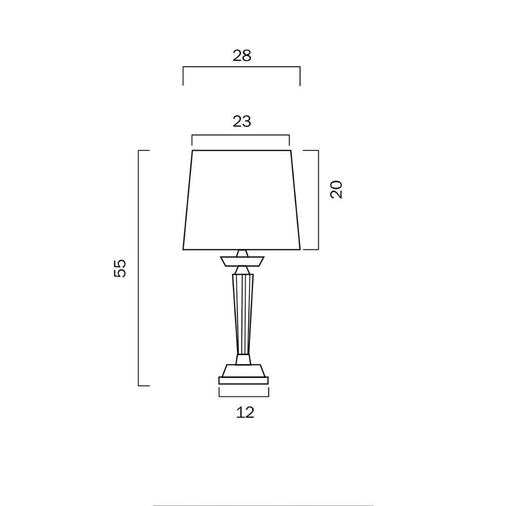 Telbix DIANA Table Lamp - Metal And Crystal Column-Telbix-Ozlighting.com.au