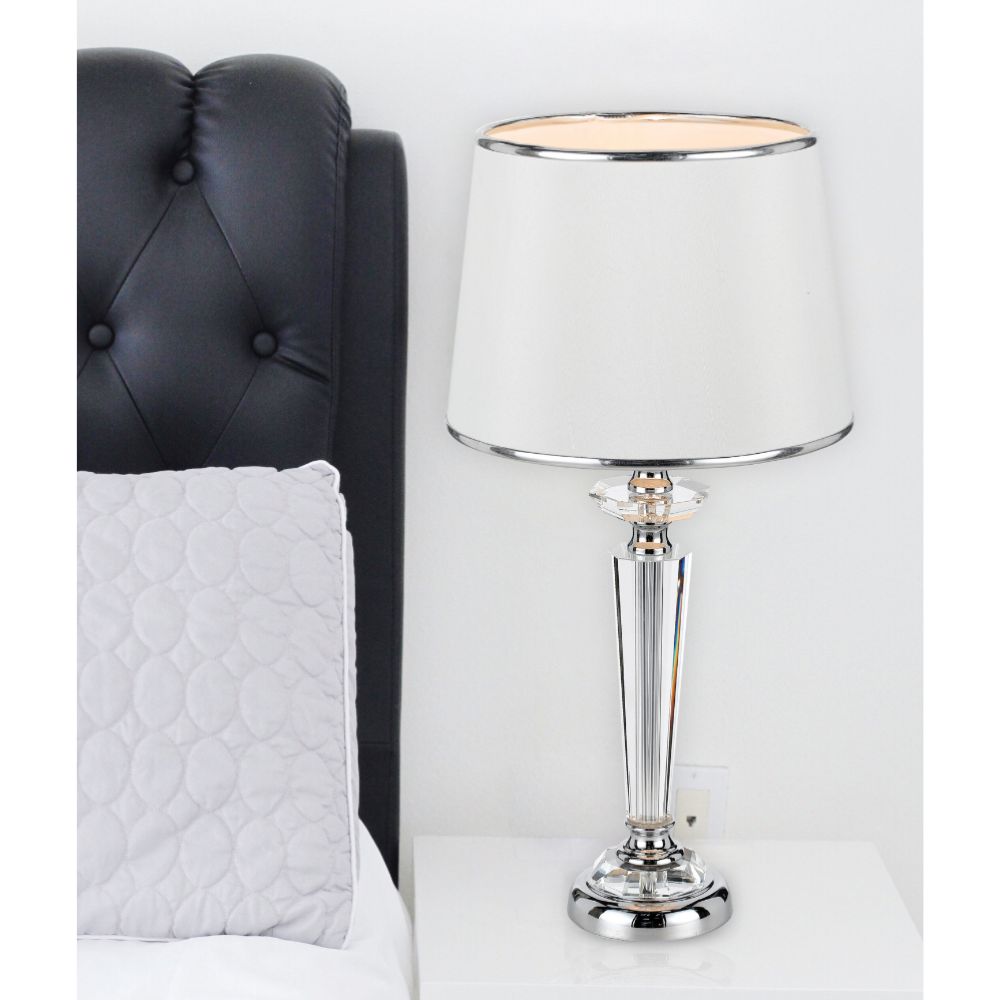 Telbix DIANA Table Lamp - Metal And Crystal Column-Telbix-Ozlighting.com.au