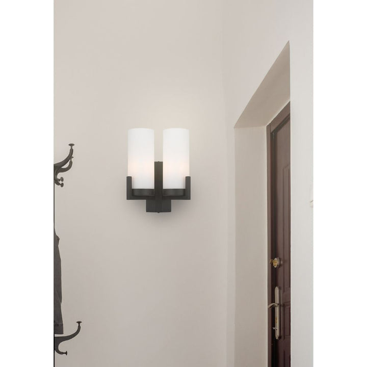 Telbix EAMON - 2 Light Interior Matt Opal Glass Wall Light IP20-Telbix-Ozlighting.com.au