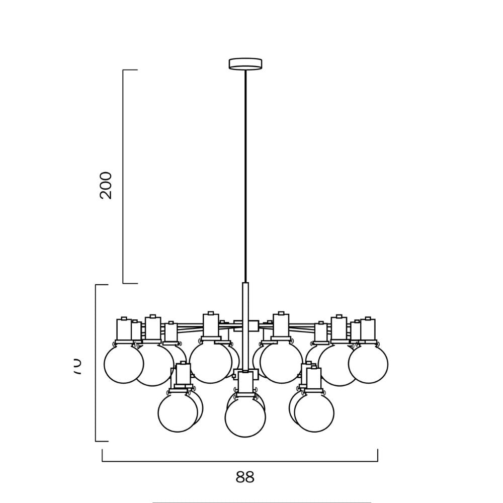 Telbix ESCODA - 18 Light Pendant-Telbix-Ozlighting.com.au