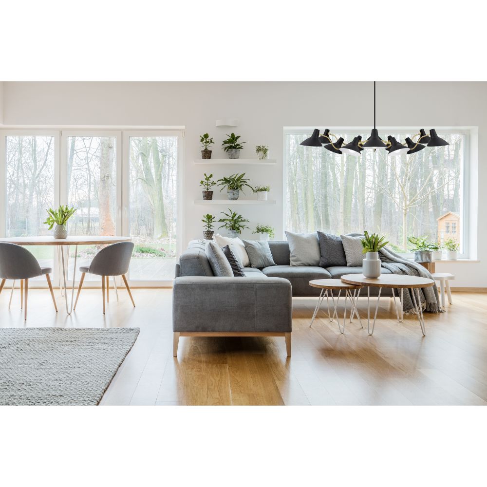 Telbix FARBON Pendant - 12 Light Metal-Telbix-Ozlighting.com.au