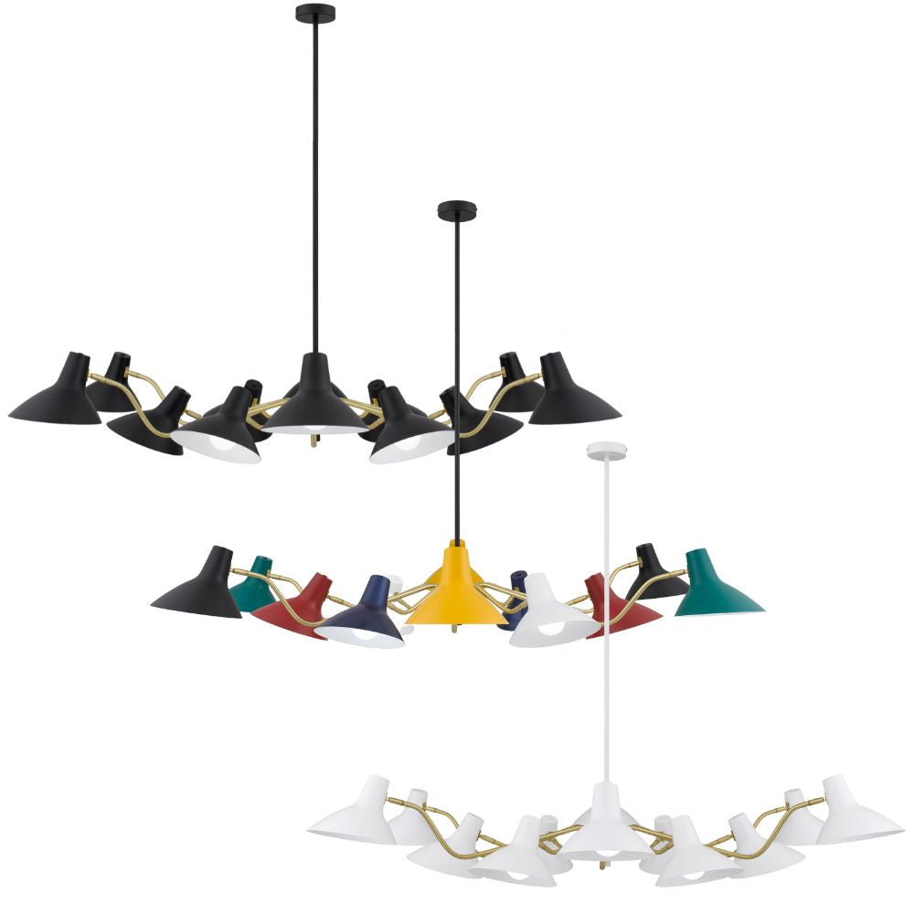 Telbix FARBON Pendant - 12 Light Metal-Telbix-Ozlighting.com.au